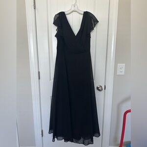 David’s Bridal Elegant Black Evening Gown